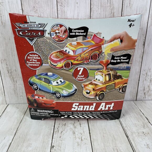 Disney Pixar The World Of Cars Sand Art - NOS New Sealed- 2009 Rare - Picture 1 of 5
